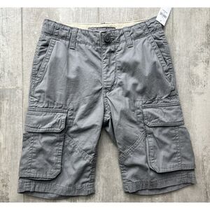GAP Kids Boys Ranger Cargo Shorts NEW Shadow Gray Casual Cotton 8 Regular
